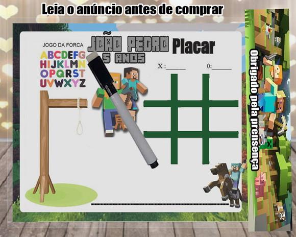 Lousinha Magica Forca e Jogo da Velha do Minecraft