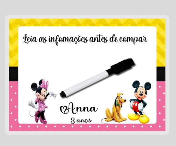 Lousinha Magica Personalizada do Mickey e Minnie