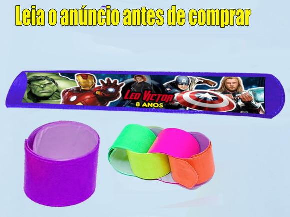 Pulseira Bate e Enrola Cores Sortidas Vingadores