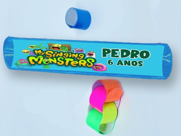 Pulseira Bate e Enrola Lembrancinhas My Singing Monsters