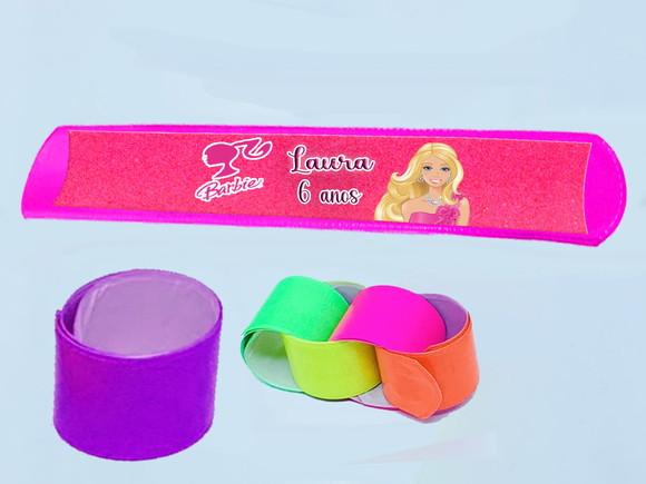 Pulseira Bate e Enrola para Lembrancinhas da Barbie
