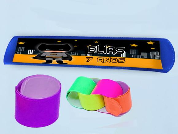 Pulseira Bate e Enrola para Lembrancinhas do Batman