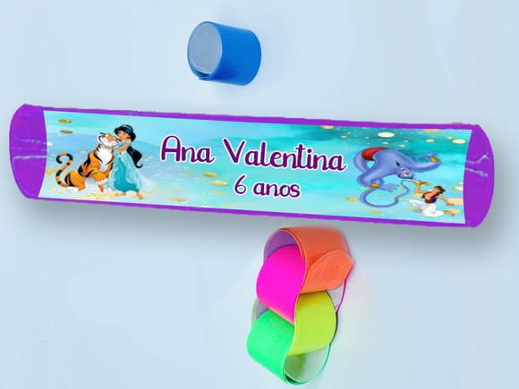 Pulseira Bate e Entola Personalizado da Jasmine e Aladim