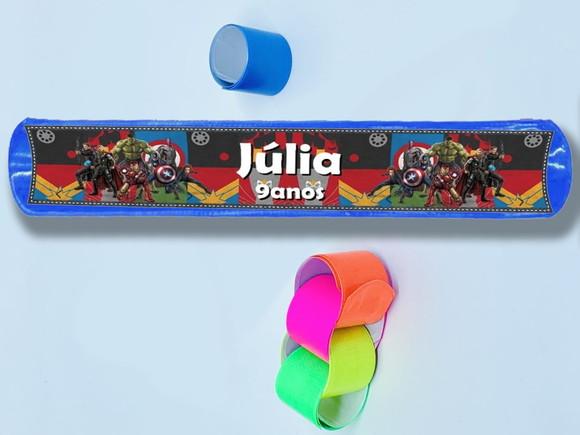 Pulseira Bate Enrola para Aniversario dos Vingadores