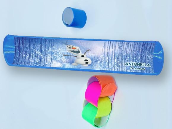 Pulseira Bate Enrola Personalizada Frozen