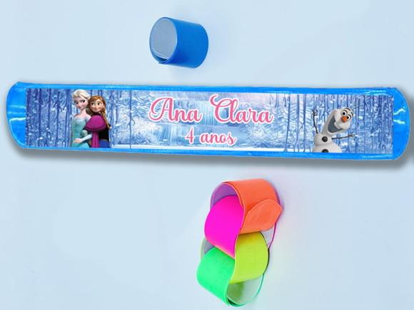Pulseira Bate Enrola Personalizado Frozen