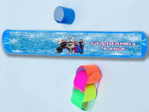 Pulseira Bate Enrola Personalizada Frozen