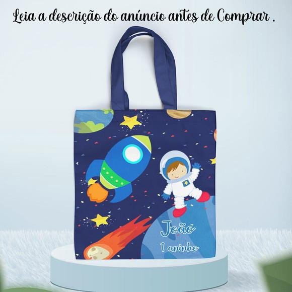 Sacolinha de Tecido Personalizada Astronauta