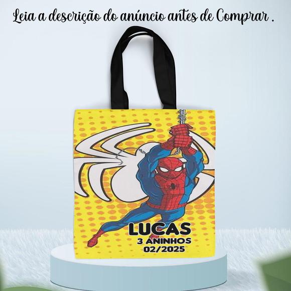 Sacolinha de Tecido Personalizada do Homem Aranha