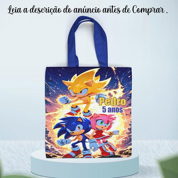 Sacolinha de Tecido Personalizada do Sonic