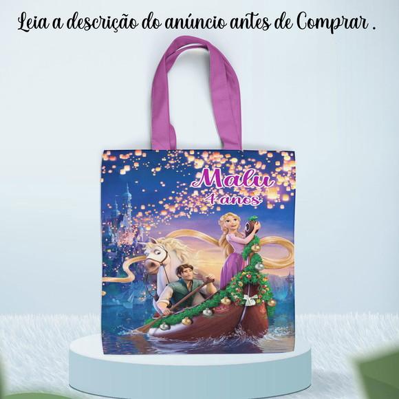 Sacolinha de Tecido Personalizada Rapunzel Enrolados