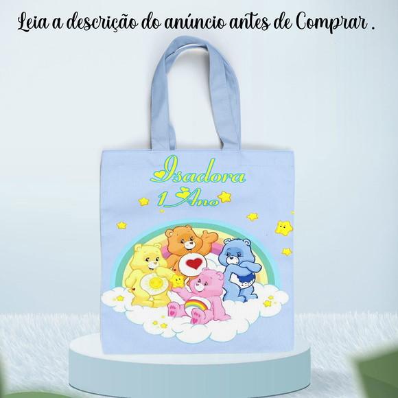 Sacolinha de Tecido Personalizada Ursinhos Carinhosos