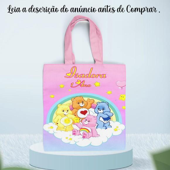 Sacolinha de Tecido Personalizada Ursinhos Carinhosos