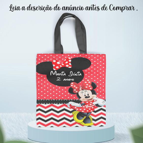 Sacolinha Ecobag 19x29 Personalizada da Minnie