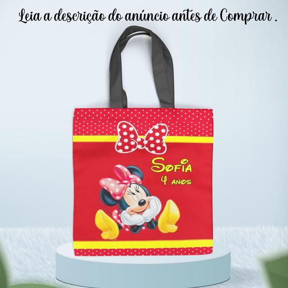Sacolinha Ecobag 19x29 Personalizada da Minnie