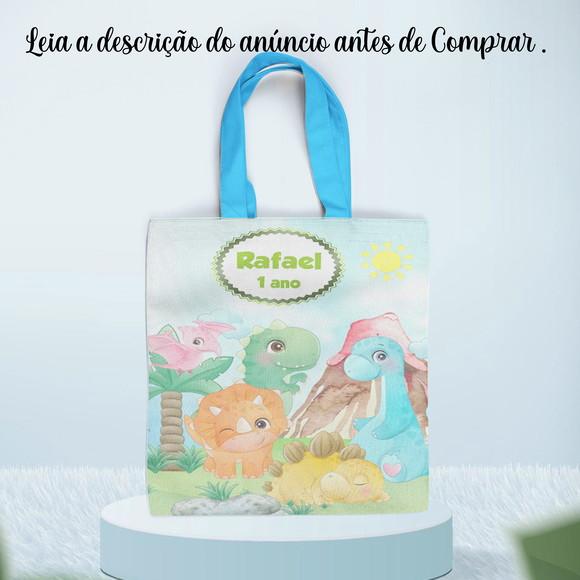 Sacolinha Ecobag Personalizada Dinossauros Baby
