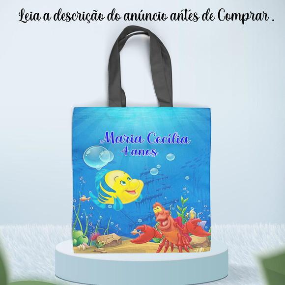 Sacolinha Personalizada da Pequena Sereia Ariel