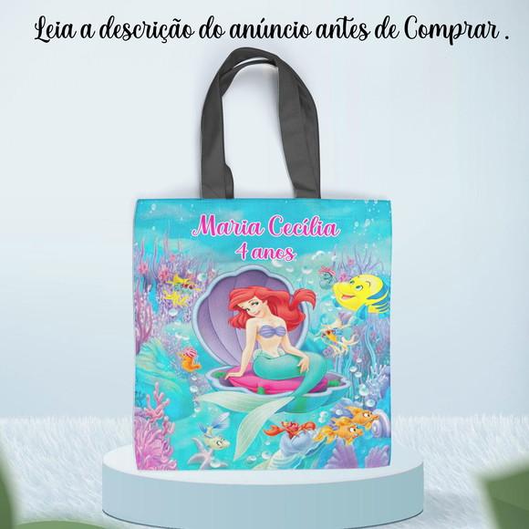 Sacolinha Personalizada da Pequena Sereia Ariel