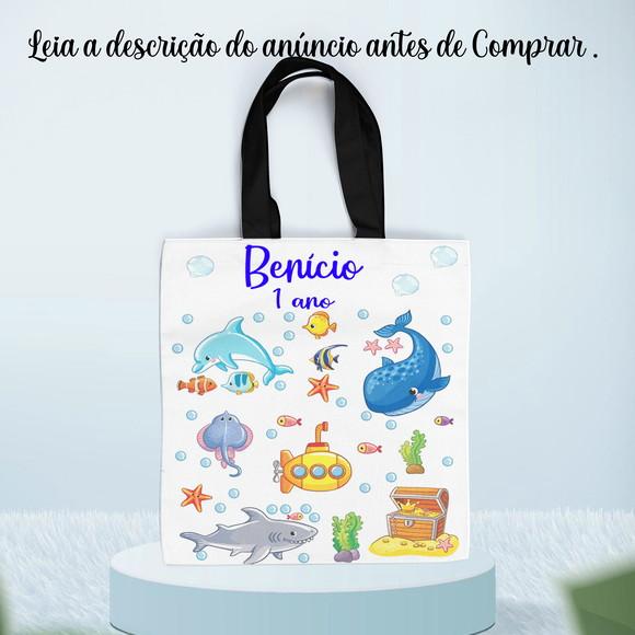 Sacolinha Personalizada para Lembrancinhas Fundo do Mar