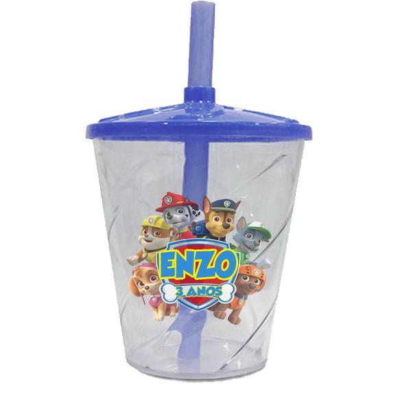 Copo Twister Lembrancinhas Infantil Patrulha Canina