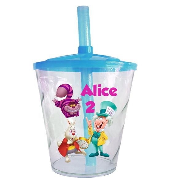 Copo Twister para Festa Alice no Pais das Maravilhas