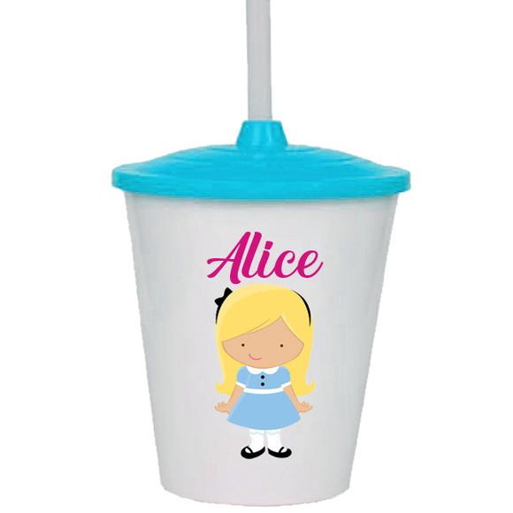 Copo Twister para Festa Alice no Pais das Maravilhas