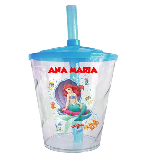 Copo Twister Personalizado da Sereia Ariel