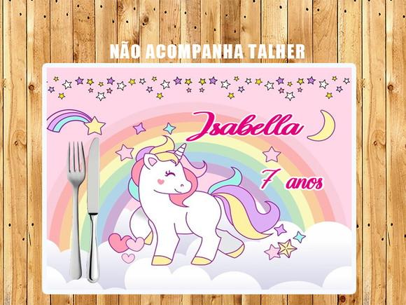 Jogo Americano de Unicornio Lavável