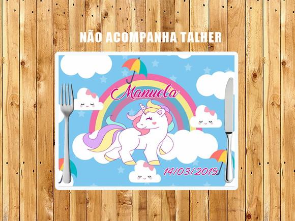 Jogo Americano de Unicornio Lavável
