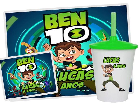 Jogo Americano e Copo Twister do Ben 10