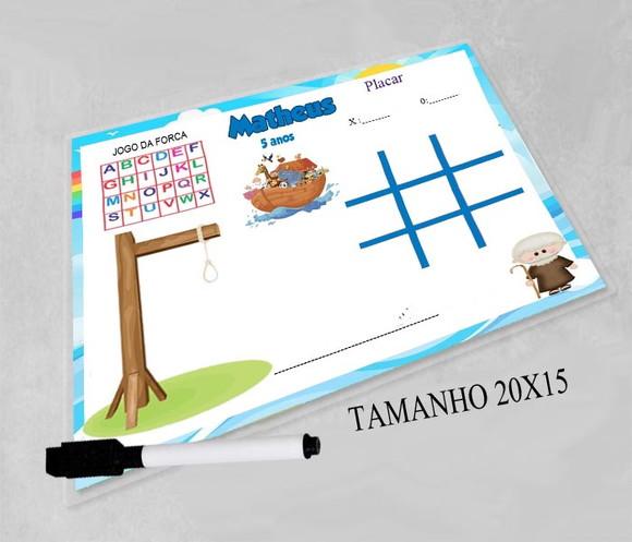 Jogo da Velha e Forca Personalizada Arca de Noé