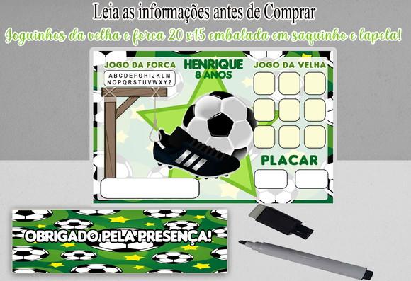 Joguinho da Velha com Forca Personalizado Futebol