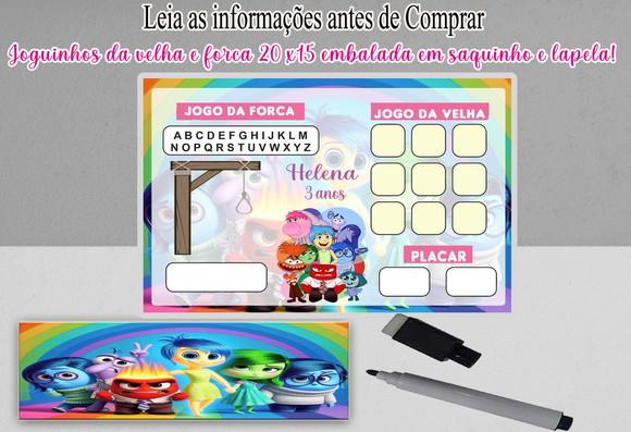 Joguinho da Velha e da Forca Lembrancinhas Divertidamente
