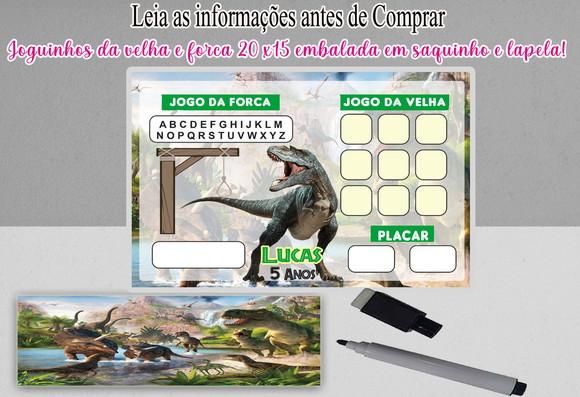 Joguinhos da Velha e Forca Personalizado Jurassic Park
