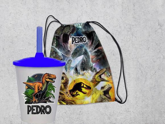 Kit Mochila +copo Twister Dimossuaros Jurassic Park