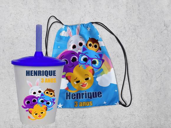 Kit Mochila +copo Twitster dos Bolofofos