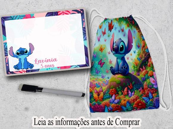 Kit Mochila e Lousa Magica do Stitch