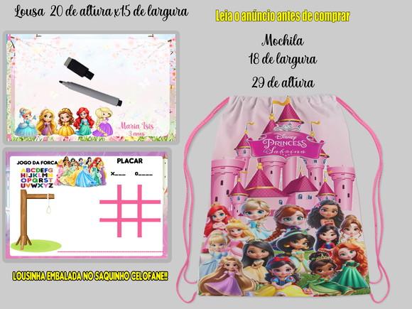Kit Mochilinha e Lousa Magica com Canetinha Princesas Disney