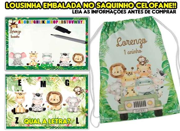 Kit Mochilinha e Lousa Magica Safary Baby