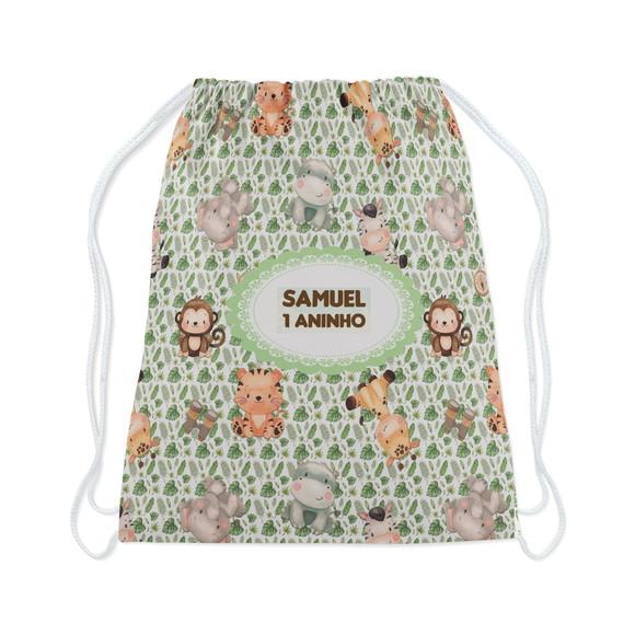 Kit Mochilinha e Lousa Personalizada Safari Baby