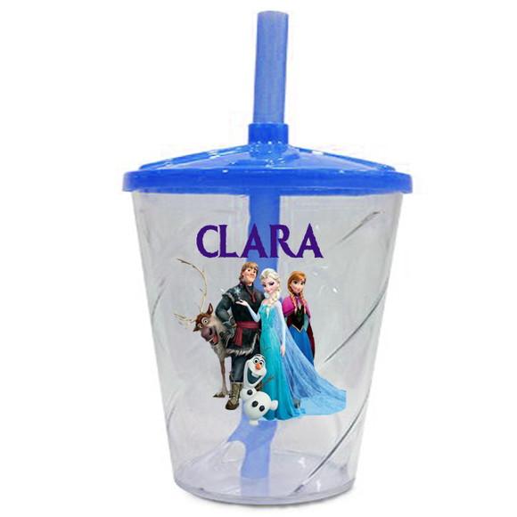 Lembrancinhas da Frozen Copo Twister