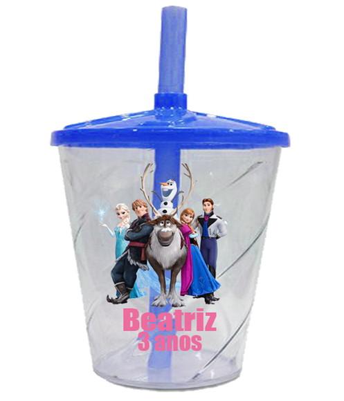 Lembrancinhas da Frozen Copo Twister