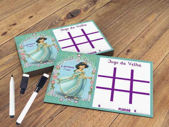 Lembrancinhas da Jasmine Jogo da Velha Personalizado