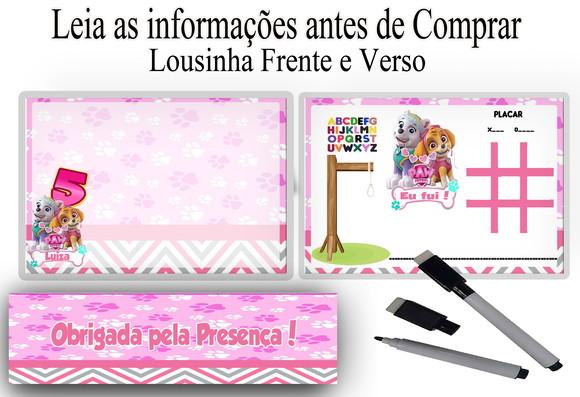 Lembrancinhas da Skye da Patrulha Canina Lousa+ Canetinha
