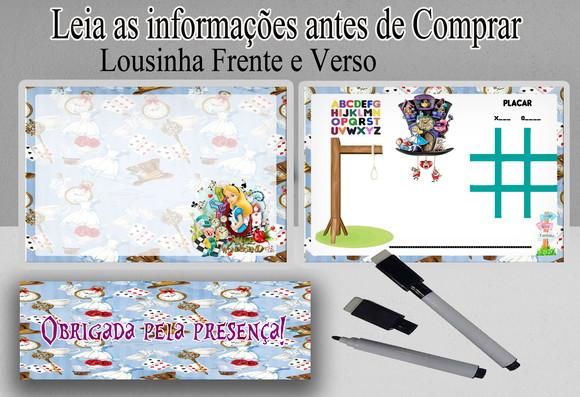 Lembrancinhas de Aniversario da Alice Lousa Magica 3x1