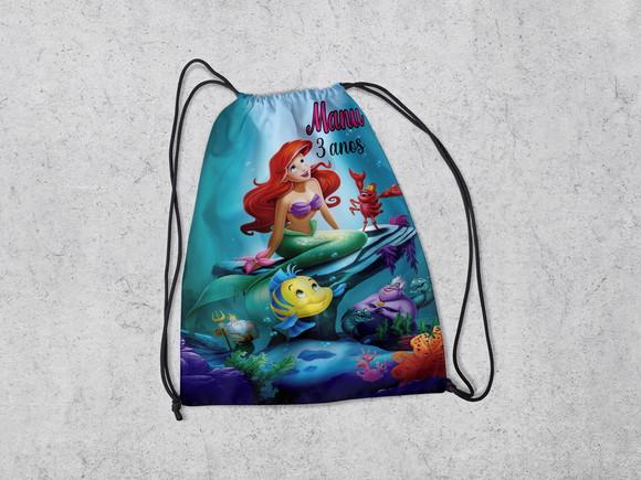 Lembrancinhas de Aniversario Sereia Ariel Mochila