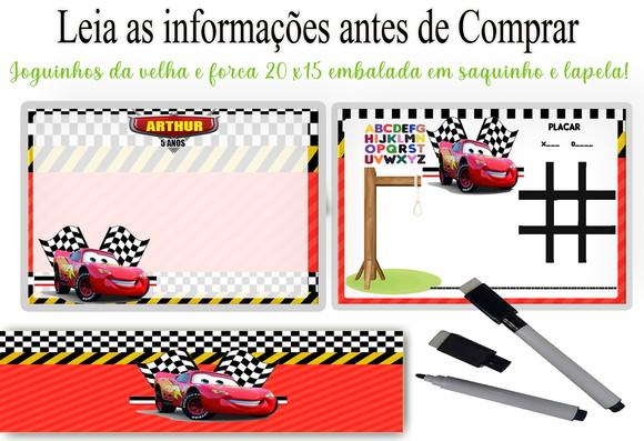 Lembrancinhas dos Carros Disney Lousa Magica3x1 + Canetinha