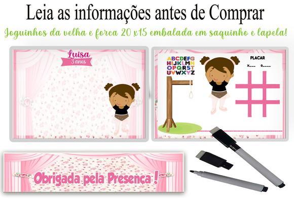 Lembrancinhas Festa Bailarina Lousa 3x1+ Canetinha