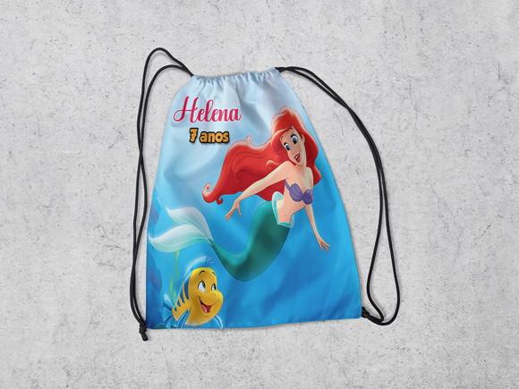Lembrancinhas Festa da Sereia Ariel Mochila Surpresa