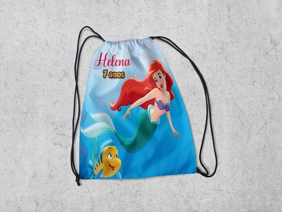 Lembrancinhas Festa da Sereia Ariel Mochila Surpresa